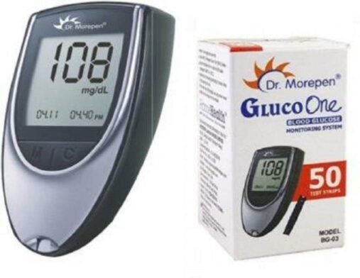 Dr Morepen BG-03 Gluco One Glucometer Kit with 50 Strips - Image 2
