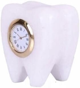 Tooth Shape Dentist Desk Marbel Table Clock - Image 4