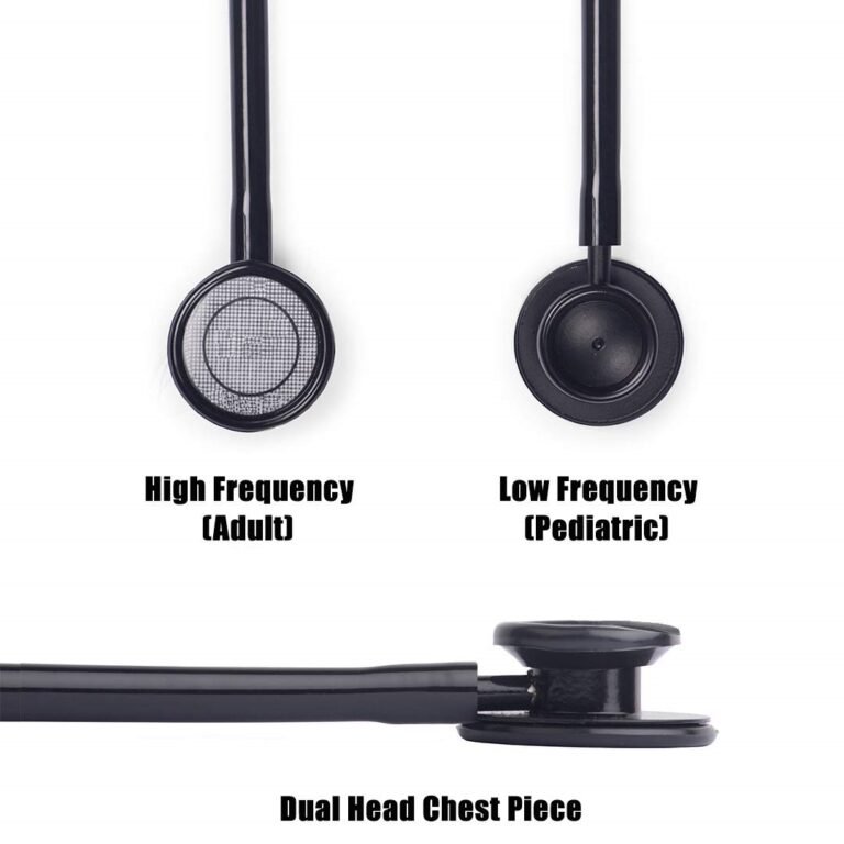 Black Matte Acoustics Stethoscope for Doctor, Nurses and Students (Dual Head) - Image 4