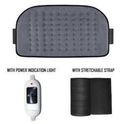 Orthopedic Heating Pad - Electric Heating Belt Waist Wrap Lower Back Heat Therapy Pad with 3 Temperature Settings for Pain Relief of Abdominal Stomach Lumbar Muscle Strain etc. - Image 4