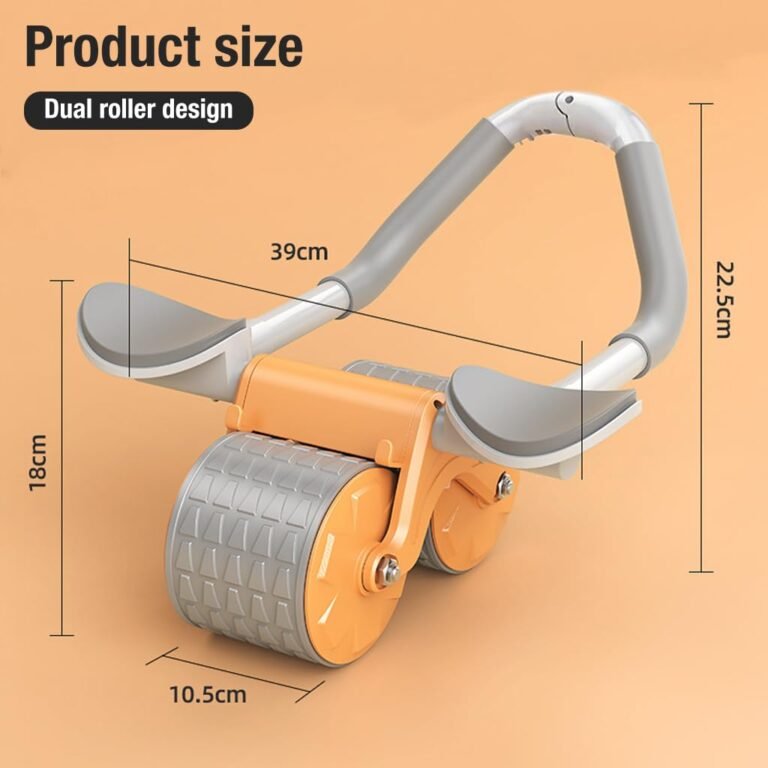 Ab Roller Set with Handle and Silent Knee Pad Mat for Exercise Gym, Premium Abdominal Ab Roller with Phone Holder for Core workout, fitness & Exercise, Home Workout Equipment for Men Women - Image 2