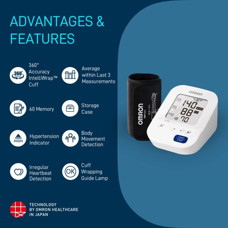 Omron Most Advance Digital Blood Pressure Monitor with 360° Accuracy Intelli Wrap Cuff for All Arm Sizes, Resulting Accurate Measurements (White) - Image 3