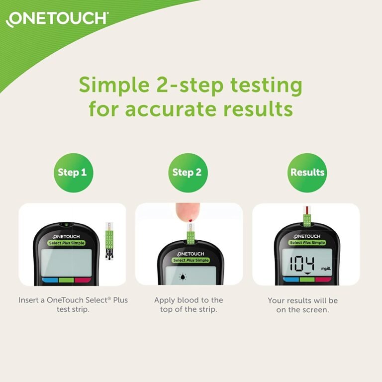 OneTouch Select Plus Simple Glucometer with 10 Strips & Lancets - Image 3