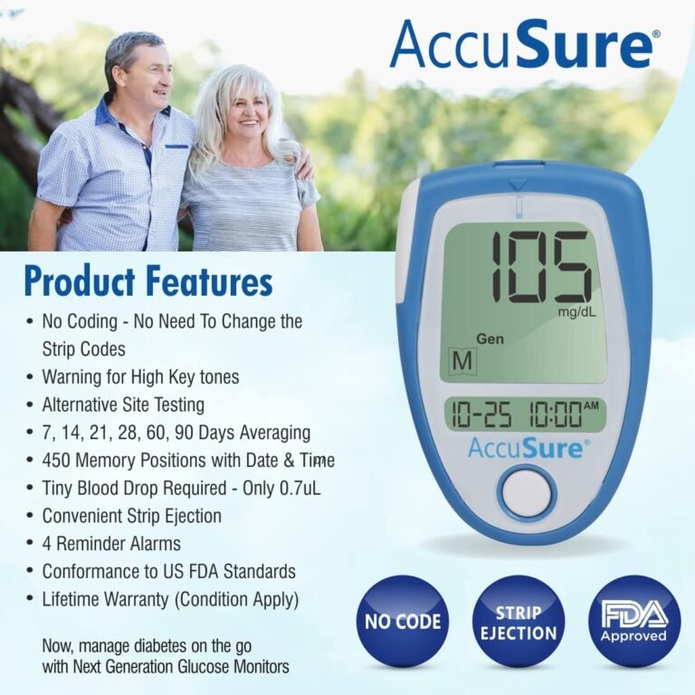 AccuSure Instant Digital Glucometer Kit with 25 Strips - Image 7