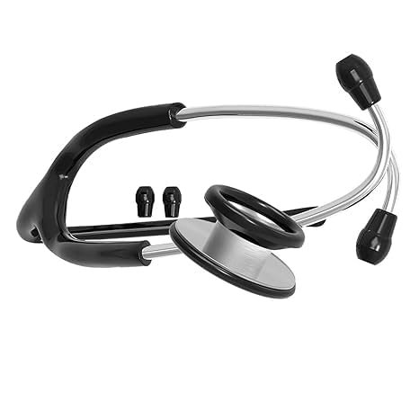 Professional Dual Head Stethoscope for Adult Medical Use (Black) - Image 4
