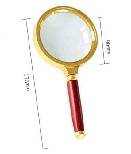 90mm Golden Frame Magnifying Glass,3X Magnification - Image 3