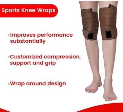 Knee Support Wraps for Squats,Gym, Weight Lifting, Cross fit, Gym Workout | Unisex Knee Bands for Sports | 2 Meters Long - Image 3