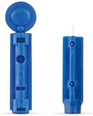 Blood Lancets for Testing, 100 Round Needles, Test Strips, Blue Pack of (100) - Image 3