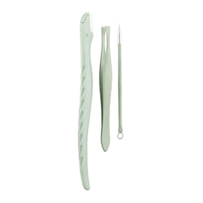 Nail Cutter Set, 18 Pieces Grooming Kit (Eyebrow Razor, Tweezer, Hair Plucker, Baby Nail Cutter, Ear Cleaner,Nail Cleaner,) Pedicure Gift for Men and Women, Green - Image 4