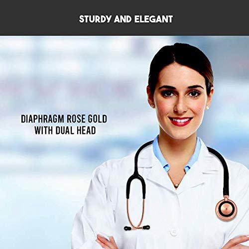 Premium Rose Gold plated Stethoscope for Doctors & Students (Dual head) - Image 4