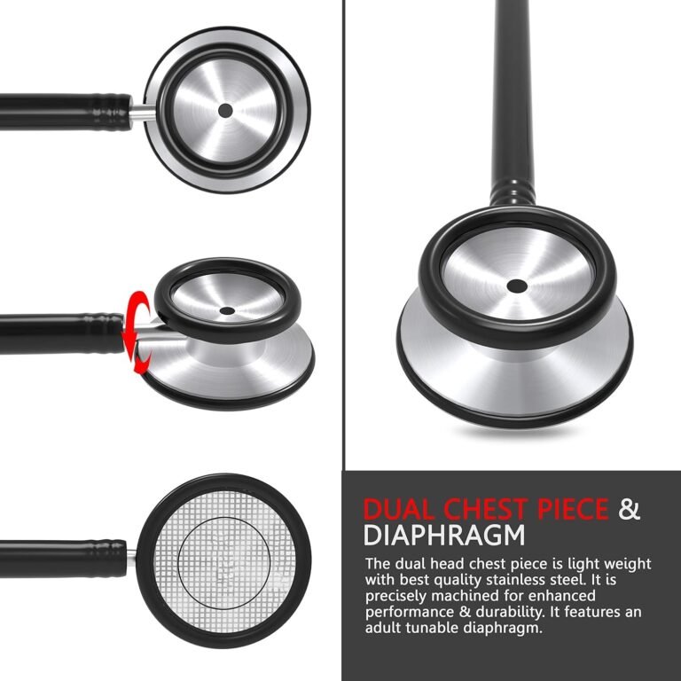 Cardiology Stethoscope for Doctors/Nurses/ Medical Students (Black) - Image 6