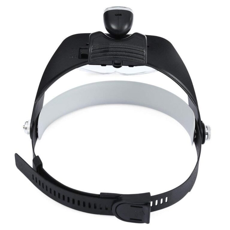 Adjustable Loupe ABS Headband Magnifying Glass with 4 LEDs Light Lamp 1.2X 1.8X 2.5X 3.5X Lens (Black) - Image 5