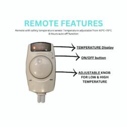 Heating Belt 205 Stones for Back Pain FAR Infrared Heating Spine Therapy Belt for Waist and Body Pain, Slimming, Improve Blood Circulation Immune System, Portable - Brown - Image 4