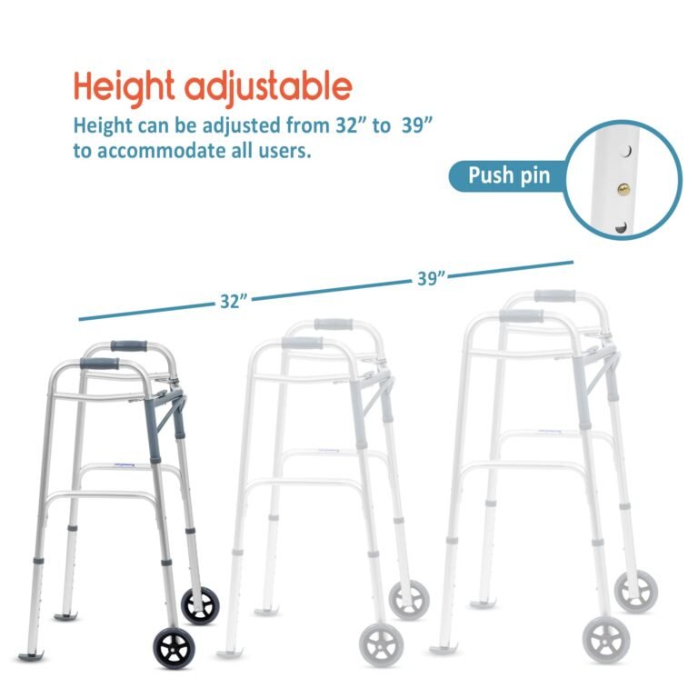Deluxe Folding Walker with 5" castors - Image 3