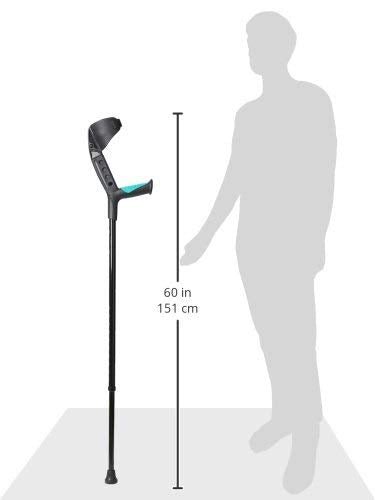 Elbow Crutch Adjustable, Black, Universal Size. - Image 2