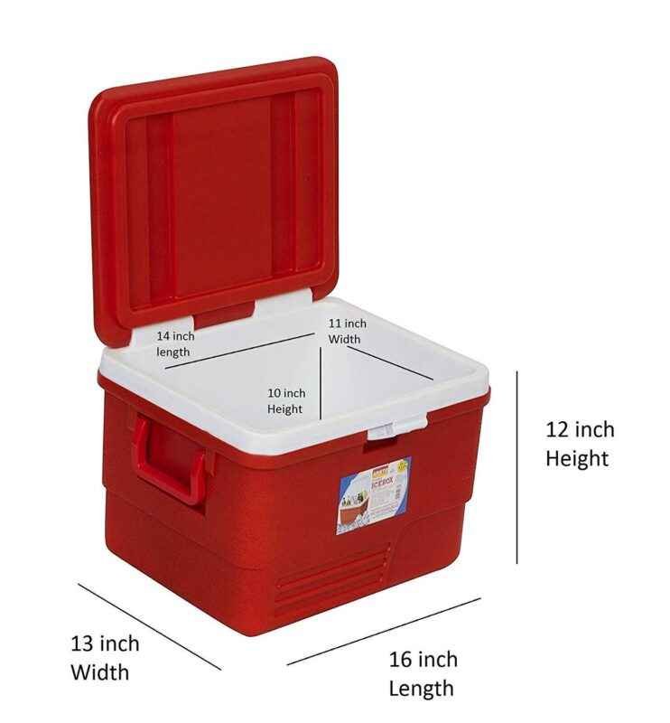 Insulated Chiller Ice Box 25 LTR – Red Cooler Box - Image 3