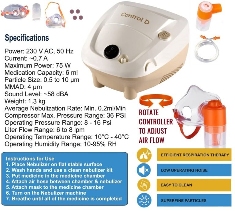 Homely Nebulizer Kit for Kids & Adults (Beige) - Image 4