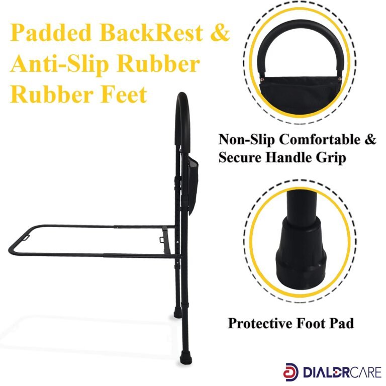Bedside Safety Rail – Adjustable Bed Assist Handle with Storage Pouch - Image 4