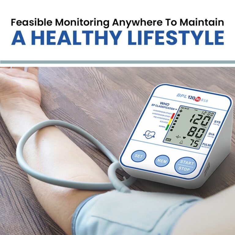 BPL Medical Technologies BPL 120/80 B18 Digital Blood Pressure Monitor with USB Compatibility (White) | CE Certified - Image 3