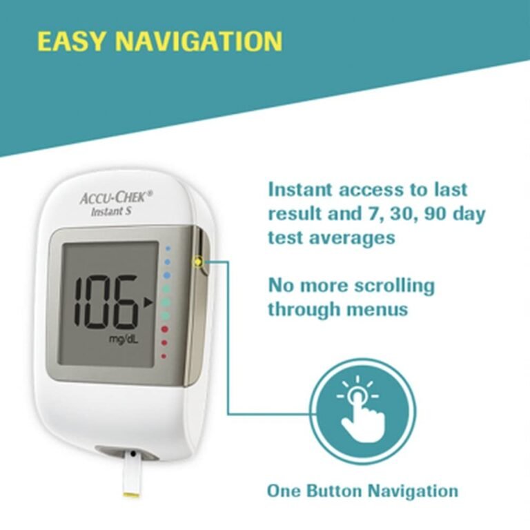 Accu-Chek Instant S Glucometer Kit with 10 Strips & Lancets - Image 4