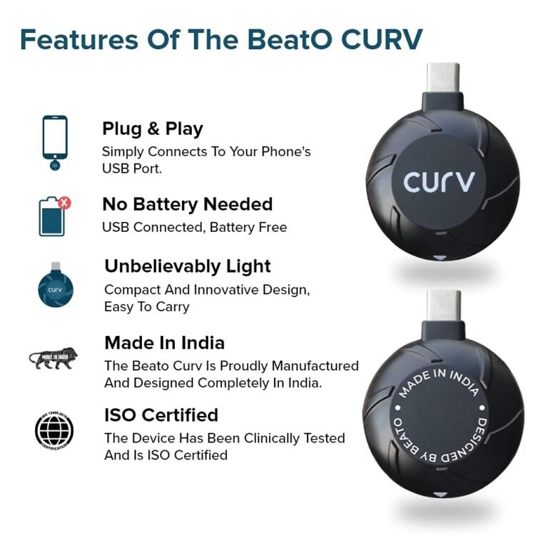 BeatO CURV Smartphone Connected Glucometer with 100 Strips - Image 2