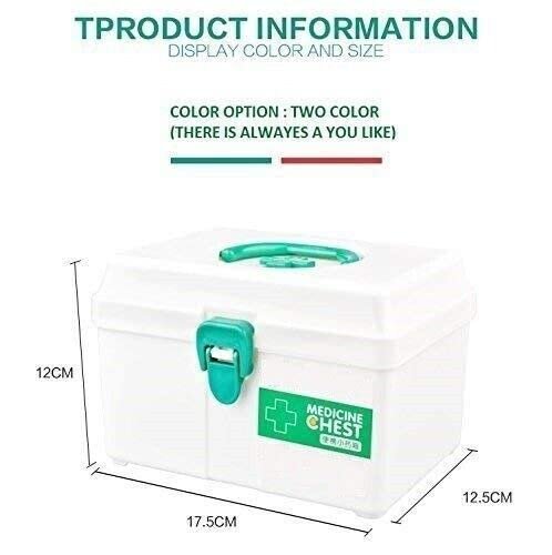 Portable Plastic First Aid/Medicine Storage Box (White, Medium) - Image 3