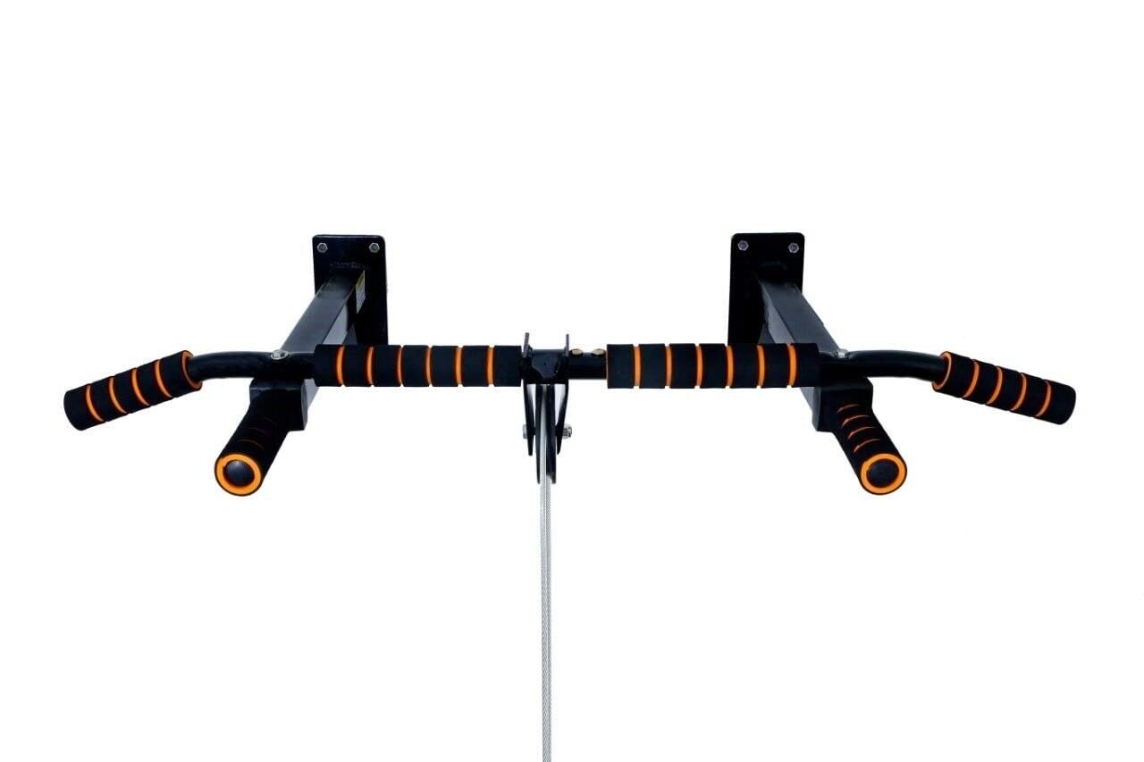 Pull Up Bar Wall Mounted Chin Up Bar Side Pulley with Lats Bar, Tricep Bar - Image 5