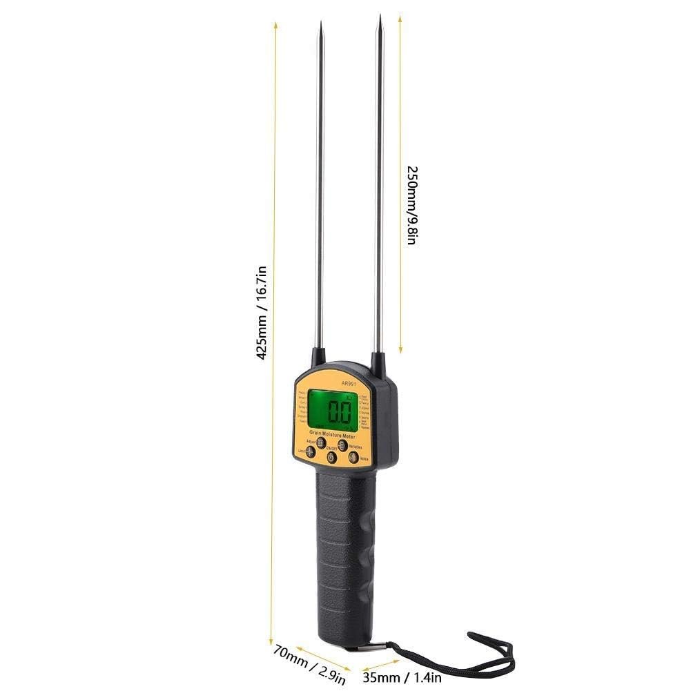 Smart Sensor Ar991 Digital LCD Grain Moisture Meter for Wheat, Corn, Rice, Peanut, Soybeans, Gauge, Hay, Moisture, Wood, Digital, Probe, Bales, Corn, Firewood - Image 2