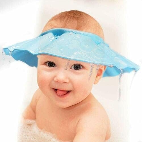 span Adjustable Safe Soft Bathing Baby Shower Hair Wash Cap for Children, Baby Bath - Image 2