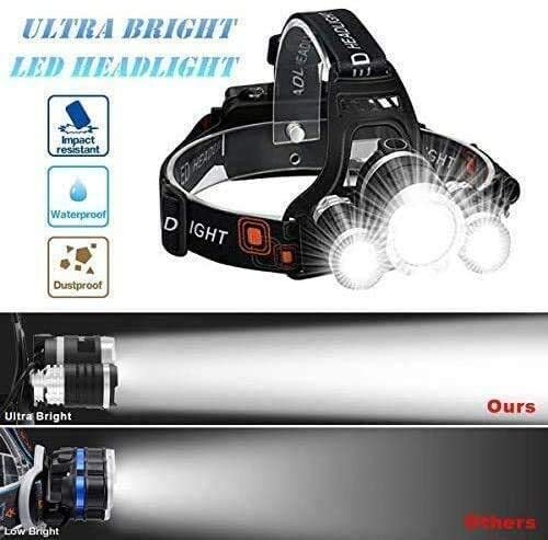 Headlamp Rechargeable Headlight with 3 Lights 4 Modes, 6000 Lumen Super Bright - Image 2