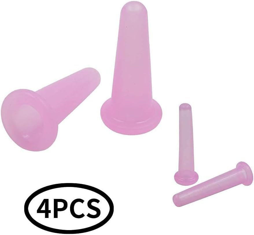 Facial Cupping Set, Natural Silicone Facial Massage Cup for Body,Face,Neck Massage,Vacuum Tank,Anti-Aging Beauty Tool Smal Large, (with potli Bag) - Image 3