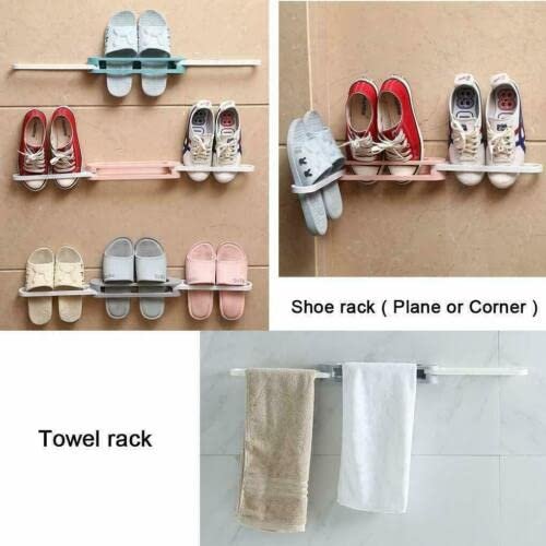 Wall Mounted Shoe Rack Organizer 3 in 1 Space Saving - Image 5