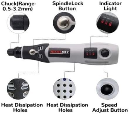 Mini Cordless Drill Machine, 900Ah USB Rechargeable 3 Speed Small Drill Machine - Image 5