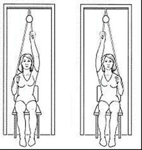 Plastic Handle Overhead Hand Shoulder Pulley Equipment Kit - Image 4