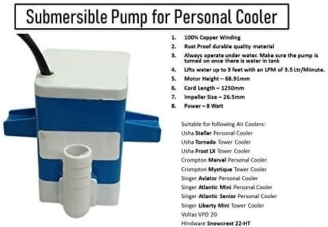 Submersible Cooler Pump 3ft Lift for Tower Coolers - Image 2