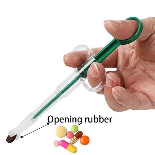 Dog Tablet Syringe Pusher with Soft Tip Pet Medicine Feeder - Image 3