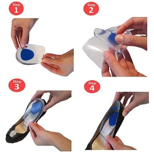 Silicone Gel Heel Cups for Heel Pain Relief & Cushioning - Image 2