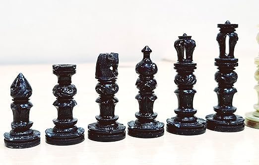 Stone Chess Pieces Set, 3-inch King Height, Chessmen Coins - Image 2