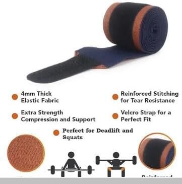 Knee Support Wraps for Squats,Gym, Weight Lifting, Cross fit, Gym Workout | Unisex Knee Bands for Sports | 2 Meters Long - Image 2