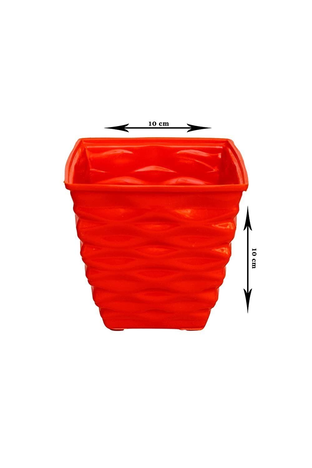 Plastic Diamond Pot Set (Multicolored, 5-Pieces) - Image 3
