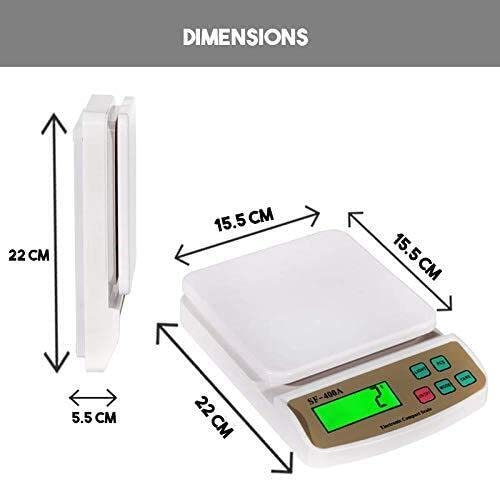 Kitchen Weighing Scale with Adaptor 10 kg with Tare Function SF 400A - Image 3