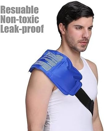Hot and Cold Gel Ice Pack for Shoulder, Knee & Ankle Pain - Blue - Image 2