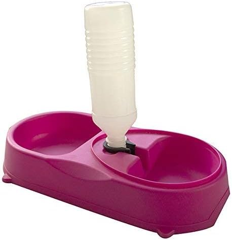 Dual Port Pet Dog Cat Bowl, Automatic Water Dispenser Plastic Feeder Utensils Bowl, Drinking Fountain Food Dish for Dog & Cat - Image 6