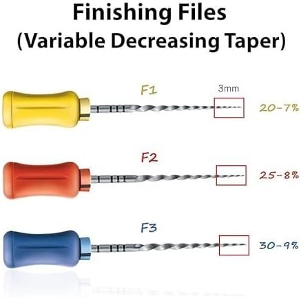 Ni-Ti Hand Files, 31mm, SX-F3 Assortment Gold, Pack of 6 - Image 4
