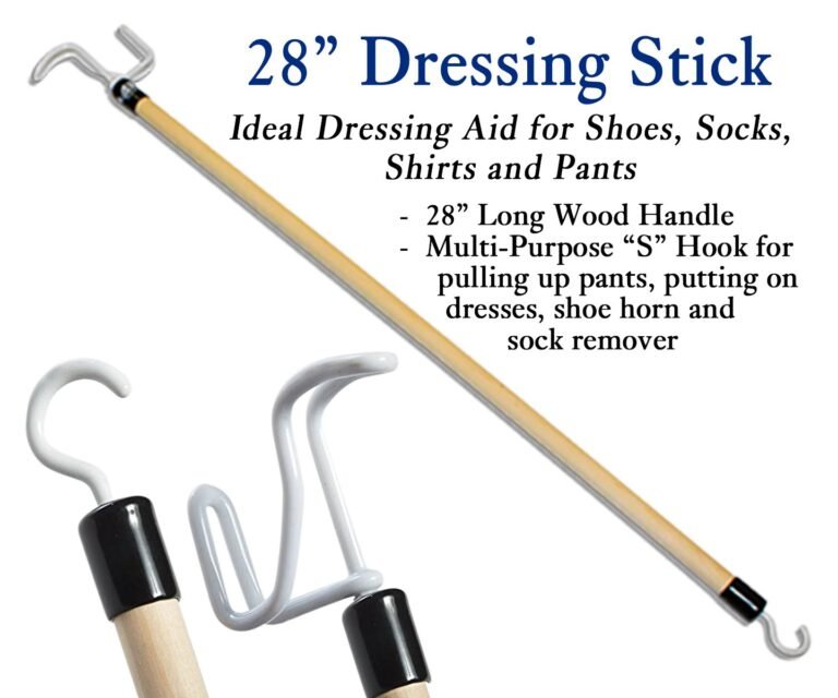 7-Piece Hip Knee Replacement Kit with Leg Lifter, 19 and 32 inch Rotating Reacher Grabber, Long Handle Shoe Horn, Sock Aid, Dressing Stick, Bath Sponge – Ideal for Knee or Back Surgery Recovery - Image 3