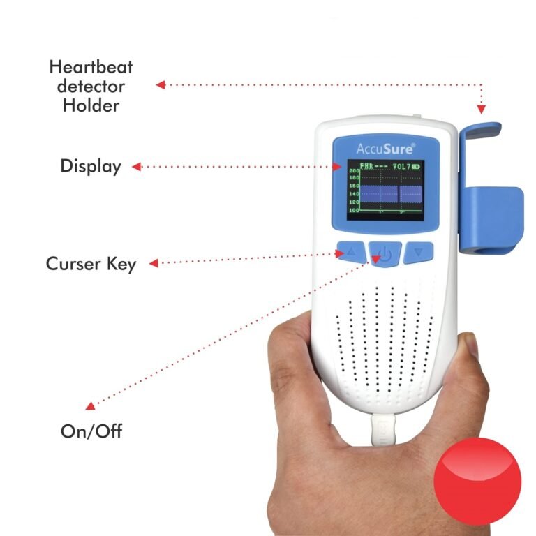 Fetal Doppler for Doctors and Mothers Fetal Heart Rate Monitor with USB Charging and LCD Display - Image 5