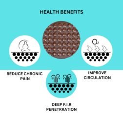 Heating Belt 205 Stones for Back Pain FAR Infrared Heating Spine Therapy Belt for Waist and Body Pain, Slimming, Improve Blood Circulation Immune System, Portable - Brown - Image 5