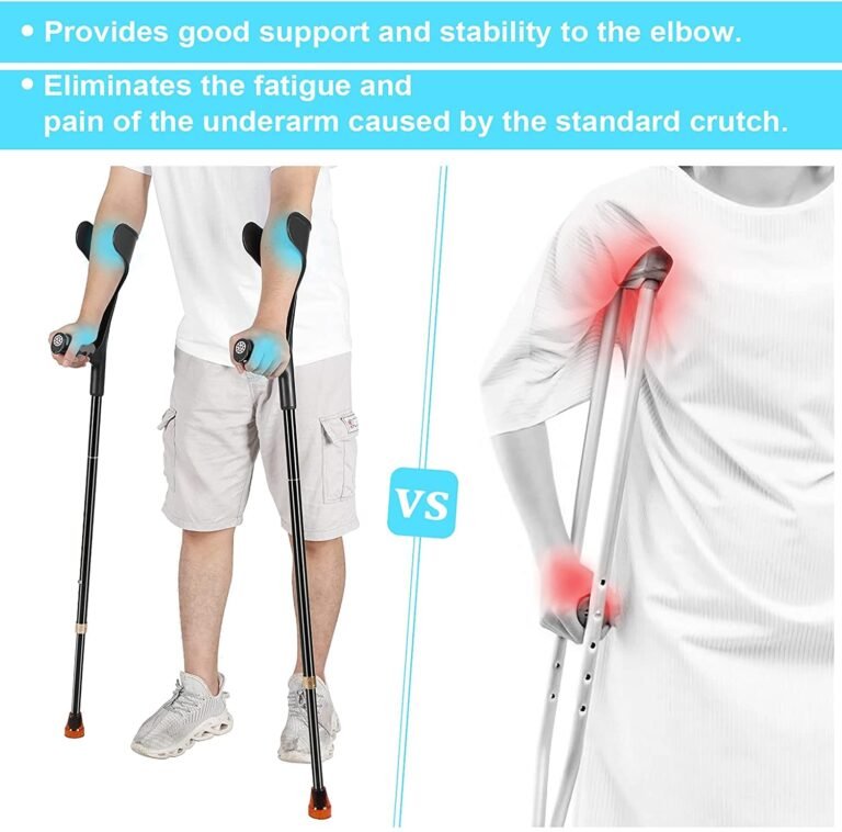 Black Elbow Crutch – Universal (Adjustable) - Image 4