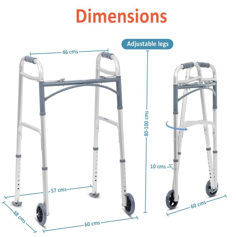 Deluxe Folding Walker with 5" castors - Image 2