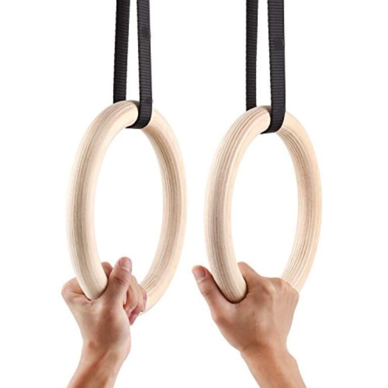 Gymnastic Wooden Rings with Heavy Duty Adjustable Strap | Roman Rings Perfect for Calisthenics Competition and Conditioning Training - Image 4